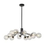 Mid Century Sputnik Glass Globe Bubble Branch Chandelier - Image 13