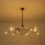 Mid Century Sputnik Glass Globe Bubble Branch Chandelier - Image 17
