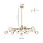 Mid Century Sputnik Glass Globe Bubble Branch Chandelier - Image 19