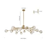 Mid Century Sputnik Glass Globe Bubble Branch Chandelier - Image 20