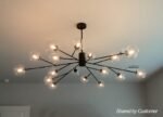 Mid Century Sputnik Glass Globe Bubble Branch Chandelier - Image 5