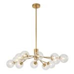 Mid Century Sputnik Glass Globe Bubble Branch Chandelier - Image 6