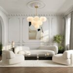 Milky Glass Cluster Bubble Chandelier - Image 2