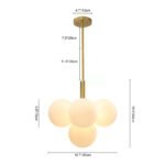 Milky Glass Cluster Bubble Chandelier - Image 26