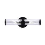 Modern 2-Light Double Glass Cylinder Wall Light - Image 6