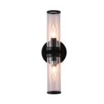 Modern 2-Light Double Glass Cylinder Wall Light - Image 5