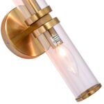 Modern 2-Light Double Glass Cylinder Wall Light - Image 13