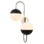 Modern 2-Light Double Goose Arm Globe Wall Sconce - Image 4