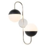 Modern 2-Light Double Goose Arm Globe Wall Sconce - Image 6