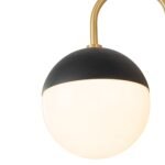 Modern 2-Light Double Goose Arm Globe Wall Sconce - Image 13