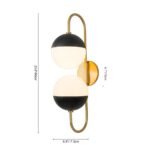 Modern 2-Light Double Goose Arm Globe Wall Sconce - Image 16