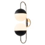Modern 2-Light Double Goose Arm Globe Wall Sconce - Image 5