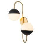 Modern 2-Light Double Goose Arm Globe Wall Sconce - Image 10