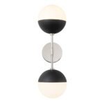 Modern 2-Light Opal Glass Globe Wall Sconce - Image 5