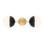 Modern 2-Light Opal Glass Globe Wall Sconce - Image 12