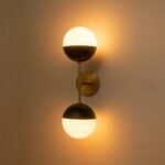 Modern 2-Light Opal Glass Globe Wall Sconce - Image 16