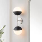 Modern 2-Light Opal Glass Globe Wall Sconce - Image 3