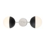 Modern 2-Light Opal Glass Globe Wall Sconce - Image 6
