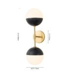 Modern 2-Light Opal Glass Globe Wall Sconce - Image 17