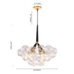 Modern Cluster Glass Bubble Chandelier - Image 12
