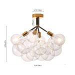 Modern Cluster Glass Bubble Chandelier / Semi Flush - Image 18