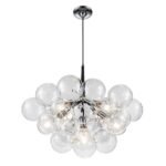 Modern Cluster Glass Globe Bubble Chandelier - Image 12