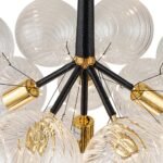 Modern Cluster Ribbed Glass Globe Bubble Chandelier - Image 10