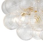 Modern Cluster Ribbed Glass Globe Bubble Chandelier - Image 16