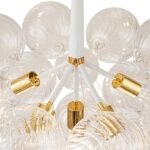 Modern Cluster Ribbed Glass Globe Bubble Chandelier - Image 15