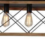 Modern Farmhouse 5-light Kitchen Island Faux Wood Linear Chandelier Pendant - Image 15