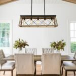 Modern Farmhouse 5-light Kitchen Island Faux Wood Linear Chandelier Pendant - Image 4