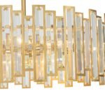 Modern Glam Brass 6-Light Crystal Drum Cage Chandelier - Image 15