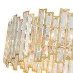 Modern Glam Brass 6-Light Crystal Drum Cage Chandelier - Image 12