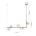 Modern Glass Bubble Kitchen Island Linear Pendant - Image 16