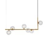 Modern Glass Bubble Kitchen Island Linear Pendant - Image 4