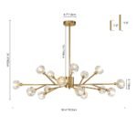 Modern Mid-century Brass Crystal Sputnik Chandelier - Image 18