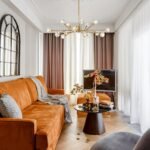 Modern Mid-century Brass Crystal Sputnik Chandelier - Image 4