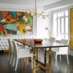 Modern Mid-century Brass Crystal Sputnik Chandelier