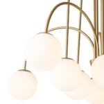 10-Light Frosted Glass Globe Bubble Chandelier - Image 10