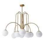 10-Light Frosted Glass Globe Bubble Chandelier - Image 9