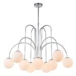 10-Light Frosted Glass Globe Bubble Chandelier - Image 15