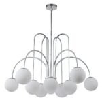 10-Light Frosted Glass Globe Bubble Chandelier - Image 16