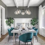 Round Globe Sputnik 5-light Chandelier Bubble Glass Design - Image 3