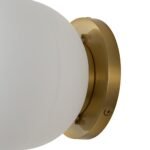 Simple Gold 1-light Frosted Glass Egg Wall Light - Image 8