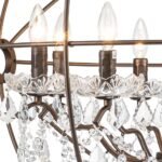 Vintage 8-Light Crystal Orb Pendant Chandelier - Image 7