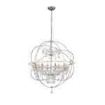 Vintage 8-Light Crystal Orb Pendant Chandelier - Image 16