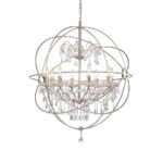 Vintage 8-Light Crystal Orb Pendant Chandelier - Image 13