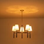 Vintage Chic 5-Light White Linen Shade Chandelier - Image 11