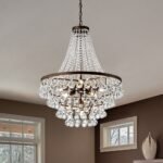 Vintage Luxury Antique Bronze Crystal Empire Chandelier - Image 4