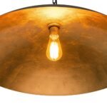Vintage Oversized Flat Dome Metal Pendant Light - Image 14